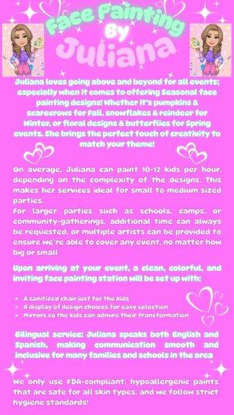 Face Painting Add-On – Safe, Fun & Colorful for Every Party! 35 Face Painting parties. We cover all of Nassau County, Suffolk County, and New York City