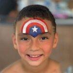 Face Painting Add-On – Safe, Fun & Colorful for Every Party! 5 Rolling Video Games Long Island face painting, Captain America