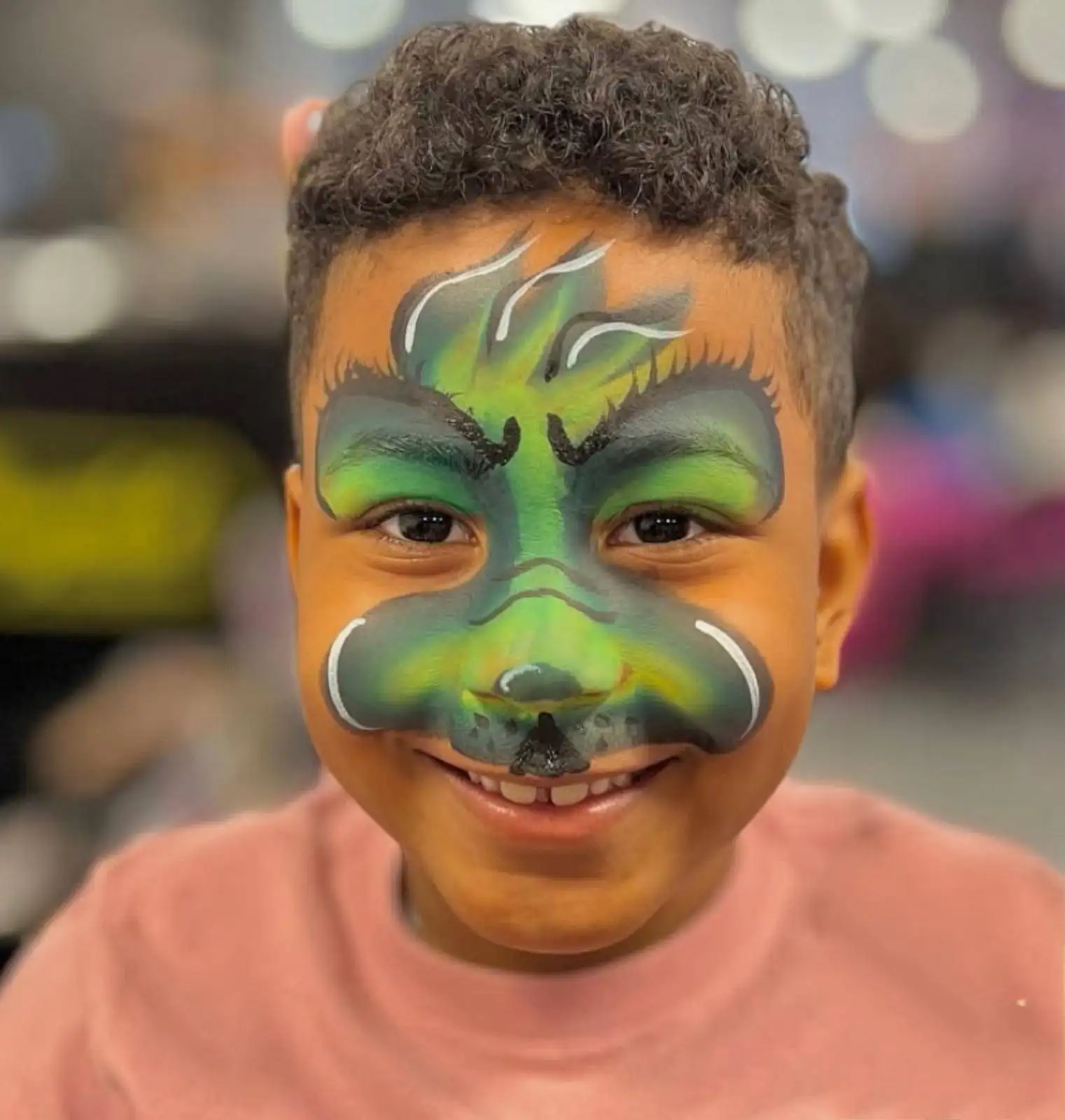 Face Painting Add-On β Safe, Fun & Colorful for Every Party! 3 RVGLi face painting Grinch