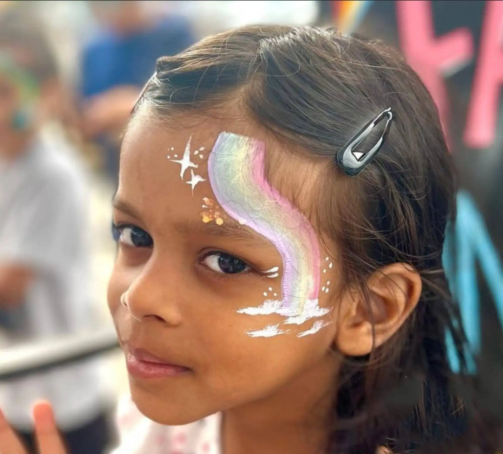 Face Painting Add-On β Safe, Fun & Colorful for Every Party! 17 RVGLi face painting rainbow